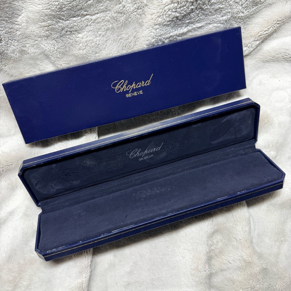 CHOPARD Blue Watch/Bracelet Box + Outer Box 10.10x2.75x1.30 inches